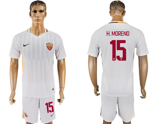 2017 18 Roma 15 H.MORENO Away Soccer Jersey