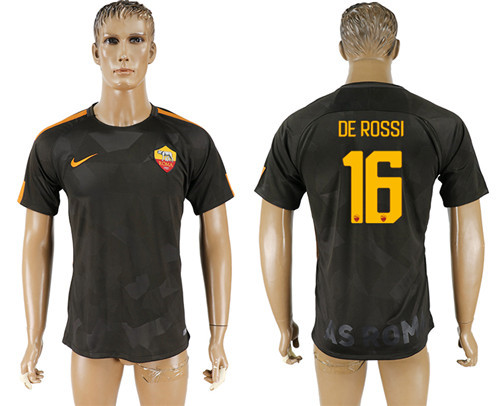 2017 18 Roma 16 DE ROSSI Away Thailand Soccer Jersey