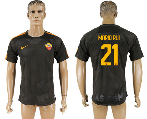 2017 18 Roma 21 MARIO RUI Away Thailand Soccer Jersey