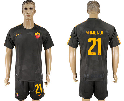 2017 18 Roma 21 MARIO RUI Third Away Soccer Jersey