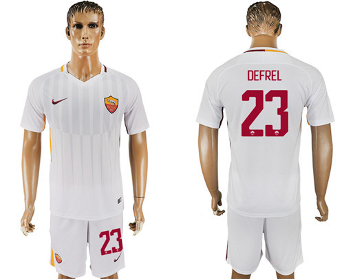 2017 18 Roma 23 DEFREL Away Soccer Jersey