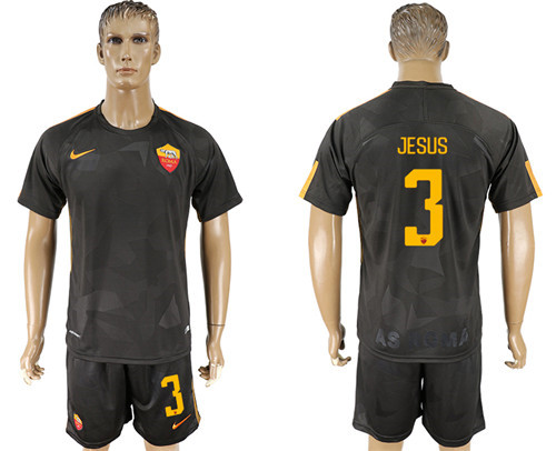 2017 18 Roma 3 JESUS Third Away Soccer Jersey