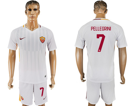 2017 18 Roma 7 PELLEGRINI Away Soccer Jersey