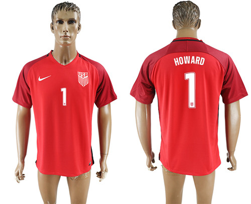 2017 18 USA 1 HOWARD Home Thailand Soccer Jersey