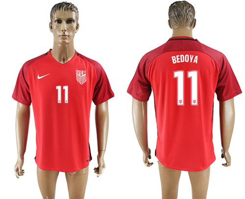 2017 18 USA 11 BEDOYA Home Thailand Soccer Jersey