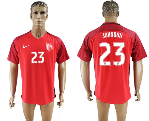 2017 18 USA 23 JOHNSON Home Thailand Soccer Jersey