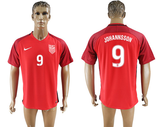 2017 18 USA 9 JOHANNSSON Home Thailand Soccer Jersey