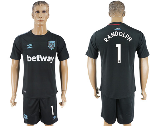 2017 18 West Ham United 1 RANDOLPH Away Soccer Jersey