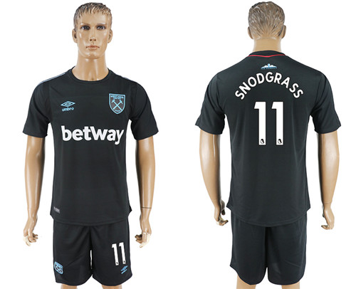 2017 18 West Ham United 11 SNODGRASS Away Soccer Jersey