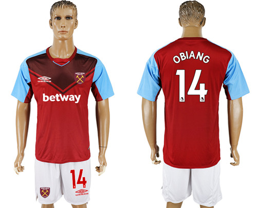 2017 18 West Ham United 14 OBIANG Home Soccer Jersey