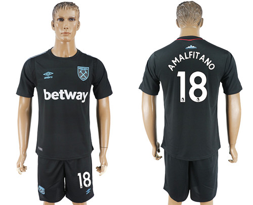 2017 18 West Ham United 18 AMALFITANO Away Soccer Jersey