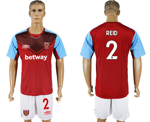 2017 18 West Ham United 2 REID Home Soccer Jersey