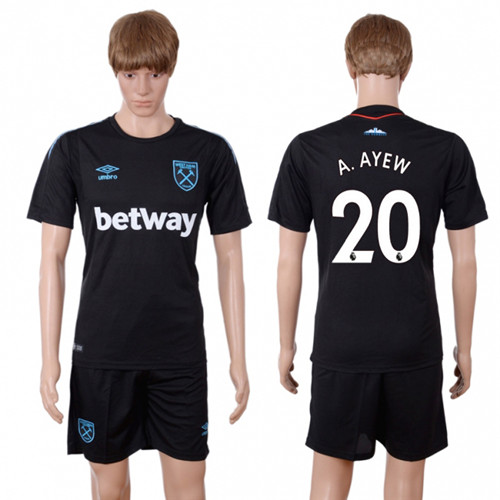 2017 18 West Ham United 20 A.AYEW Away Soccer Jersey