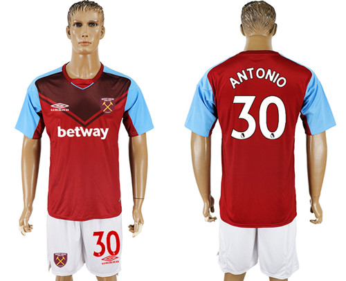 2017 18 West Ham United 30 ANTONIO Home Soccer Jersey