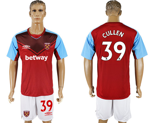 2017 18 West Ham United 39 CULLEN Home Soccer Jersey