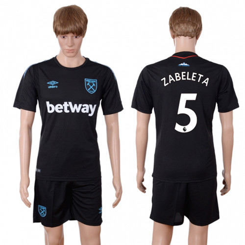 2017 18 West Ham United 5 ZABELETA Away Soccer Jersey