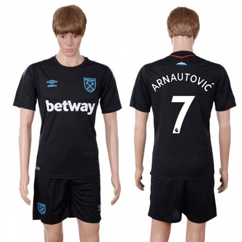 2017 18 West Ham United 7 ARNAUTOVIC Away Soccer Jersey