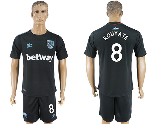 2017 18 West Ham United 8 KOUYATE Away Soccer Jersey