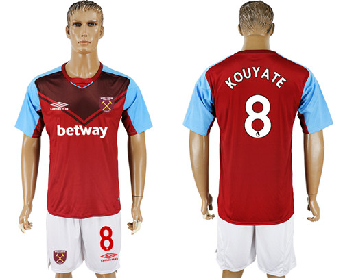 2017 18 West Ham United 8 KOUYATE Home Soccer Jersey