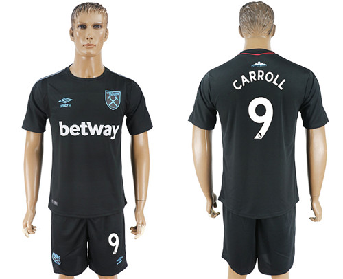 2017 18 West Ham United 9 CARROLL Away Soccer Jersey