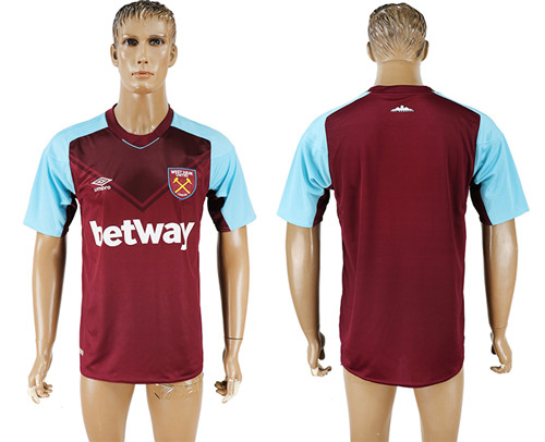 2017 18 West Ham United Home Thailand Soccer Jersey