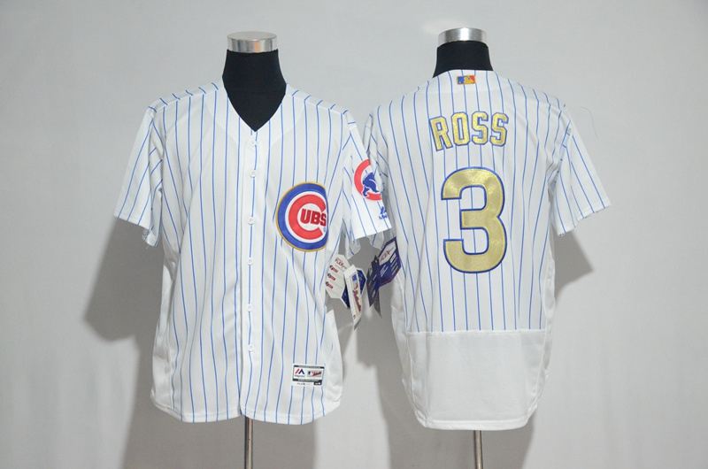 2017 Gold Program Jersey Chicago Cubs 3 David Ross Flex Base Jerseys