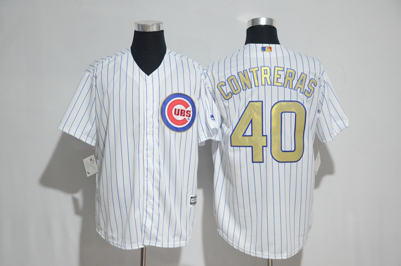 2017 Gold Program Jersey Chicago Cubs 40 Willson Contreras Cool Base Jerseys