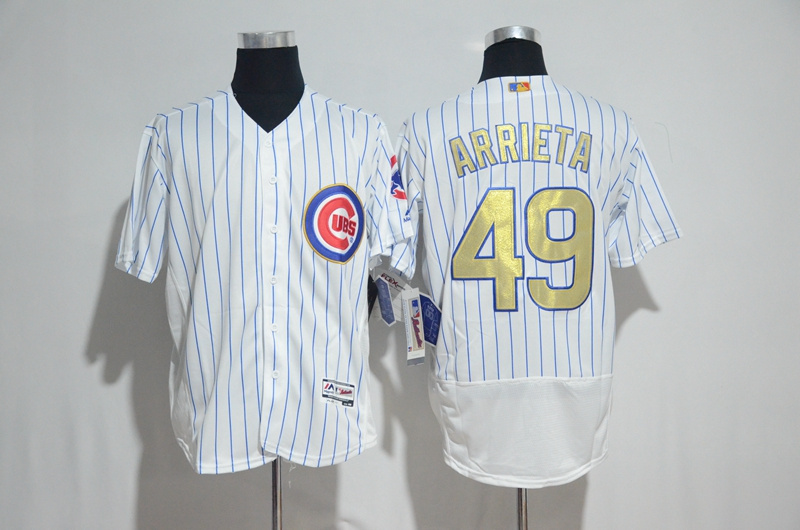 2017 Gold Program Jersey Chicago Cubs 49 Jake Arrieta Flex Base Jerseys