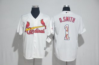 2017 New St Louis Cardinals Mens Jersey 1 Ozzie Smith White Printing Cool Base baseball Jersey