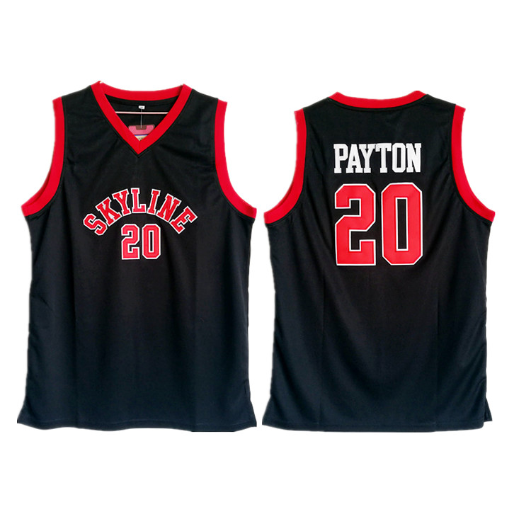 2017 Skyline High School Trikots #20 Gary Payton Jersey Throwback College Basketball Jersey Vintage Retro For Mens Shirts Sewn