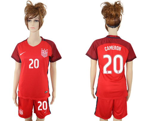 2017 USA 20 CAMERON Women Away Soccer Jersey