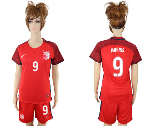 2017 USA 9 MORRIS Women Away Soccer Jersey