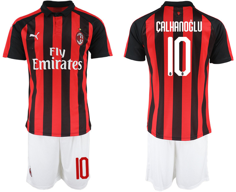 2018 19 AC Milan 10 CALHANOGLU Home Soccer Jersey