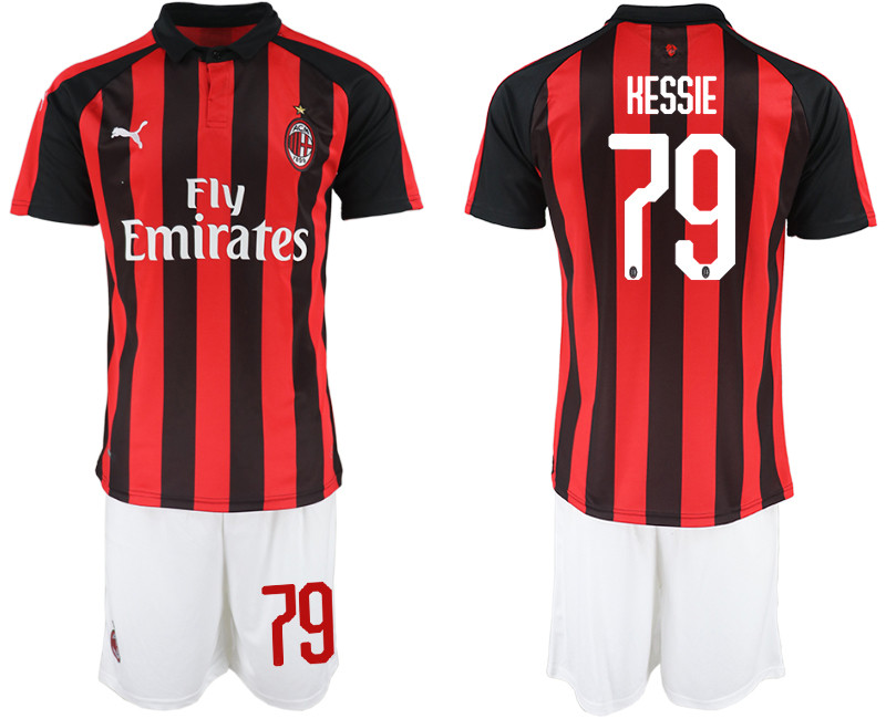 2018 19 AC Milan 79 KESSIE Home Soccer Jersey