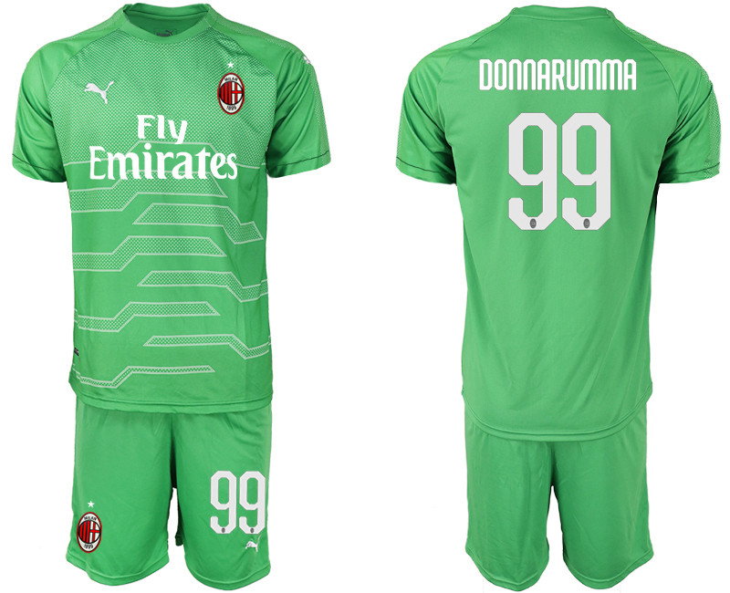 2018 19 AC Milan 99 DONNARUMMA Green Goalkeeper Soccer Jersey