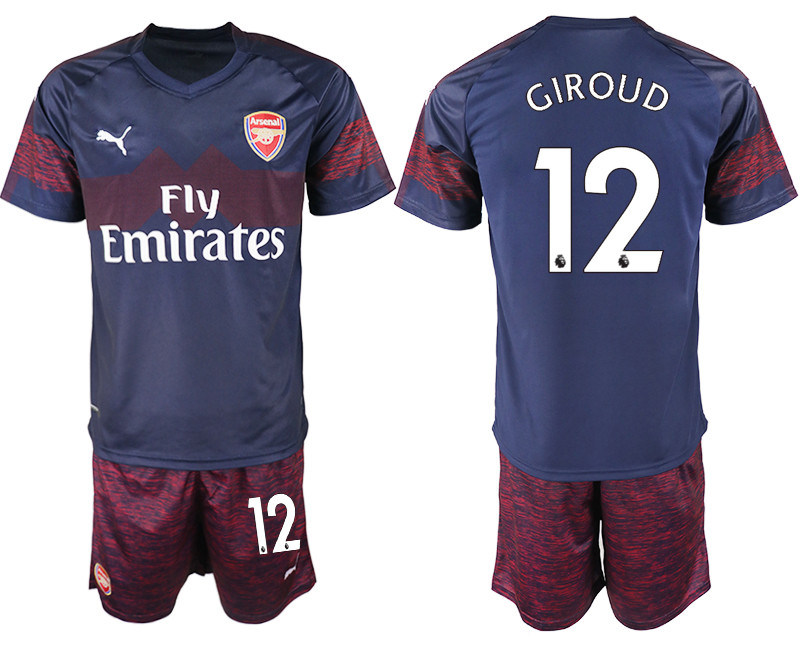 2018 19 Arsenal 12 GIROUD Away Soccer Jersey