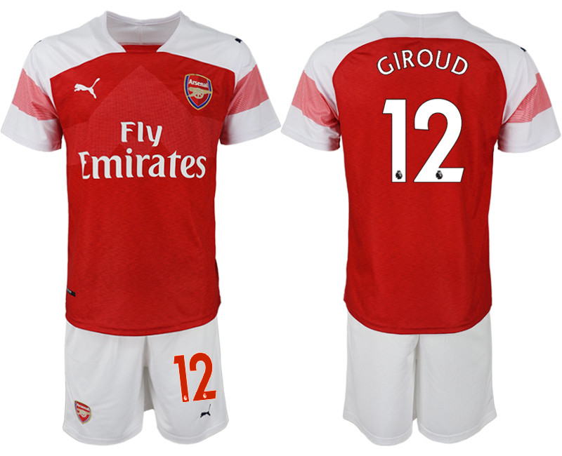 2018 19 Arsenal 12 GIROUD Home Soccer Jersey