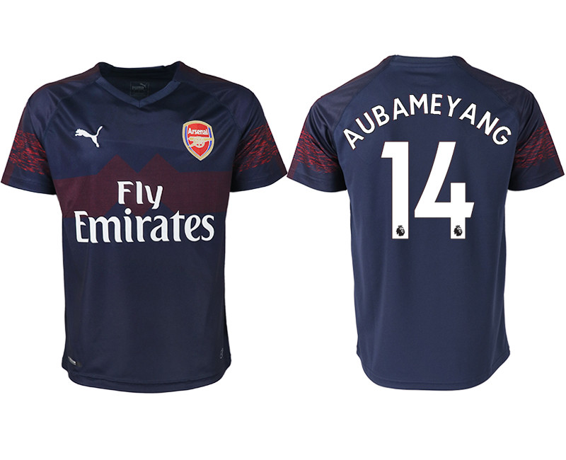 2018 19 Arsenal 14 AUBAMEYANG Away Thailand Soccer Jersey