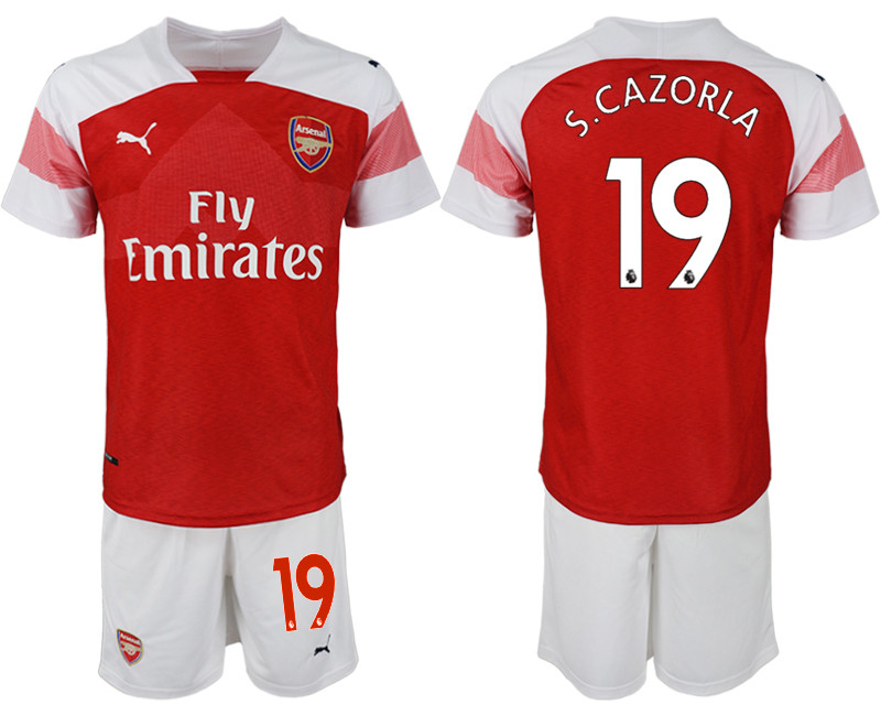 2018 19 Arsenal 19 S.CAZORLA Home Soccer Jersey