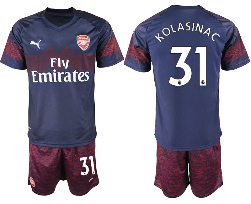 2018 19 Arsenal 31 KOLASINAC Away Soccer Jersey