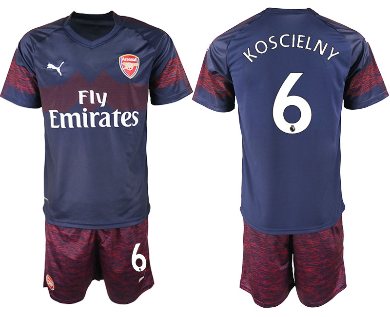 2018 19 Arsenal 6 KOSCIELNY Away Soccer Jersey