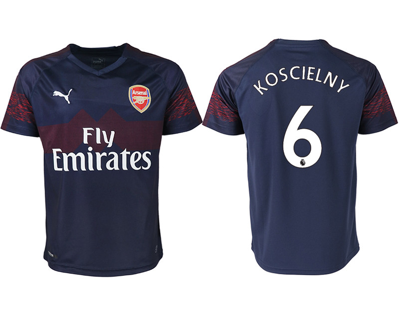 2018 19 Arsenal 6 KOSCIELNY Away Thailand Soccer Jersey