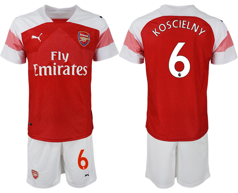 2018 19 Arsenal 6 KOSCIELNY Home Soccer Jersey