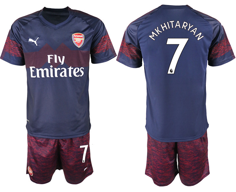 2018 19 Arsenal 7 MKHITARYAN Away Soccer Jersey