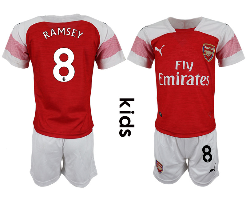 2018 19 Arsenal 8 RAMSEY Home Youth Soccer Jersey