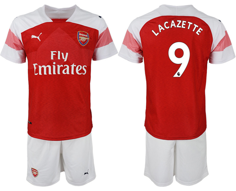 2018 19 Arsenal 9 LACAZETTE Home Soccer Jersey
