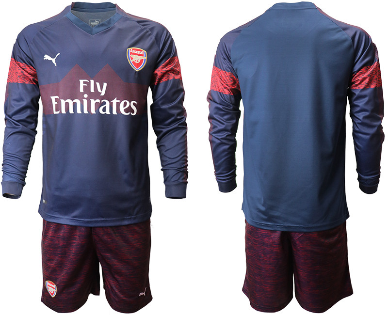 2018 19 Arsenal Away Long Sleeve Soccer Jersey