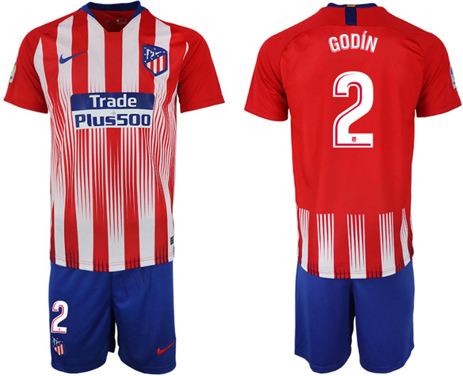 2018 19 Atletico Madrid 2 GODIN Home Soccer Jersey