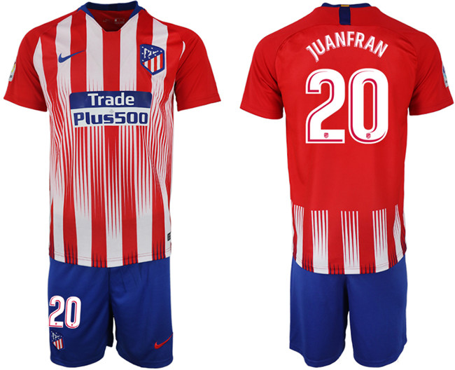 2018 19 Atletico Madrid 20 JUANFRAN Home Soccer Jersey