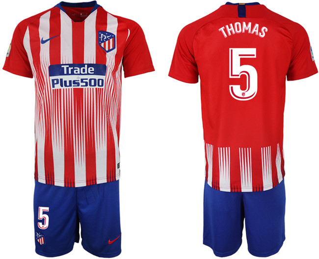 2018 19 Atletico Madrid 5 THOMAS Home Soccer Jersey